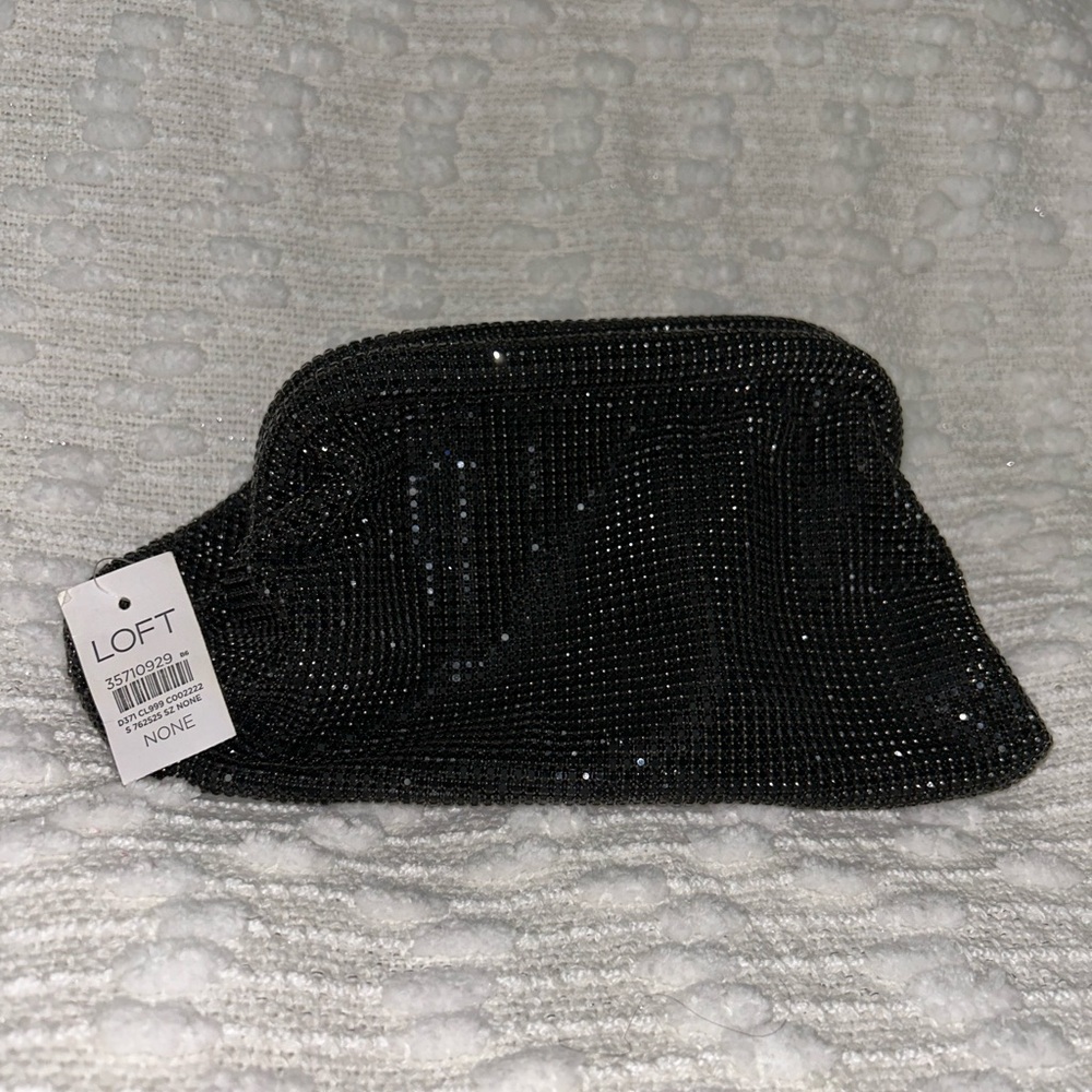 LOFT Sparkling Black Evening Bag